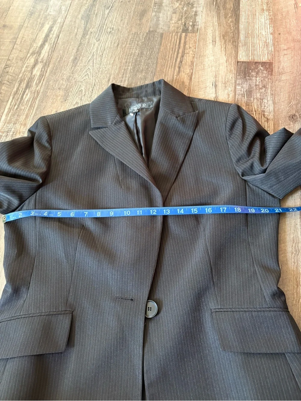 Kasper Black Pinstripe Women's Suit Jacket & Pants
